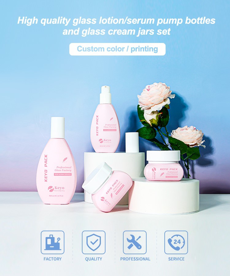 glass pump bottle glass pump bottle